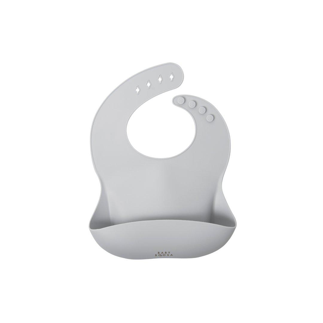 Baby Boosa Bib - Concrete Grey-Bibs- | Natural Baby Shower