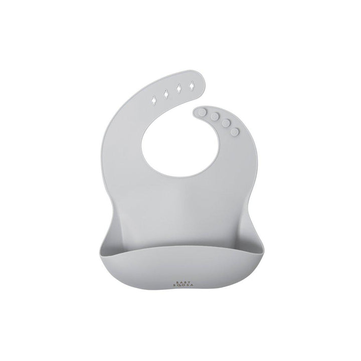 Baby Boosa Bib - Concrete Grey-Bibs- | Natural Baby Shower