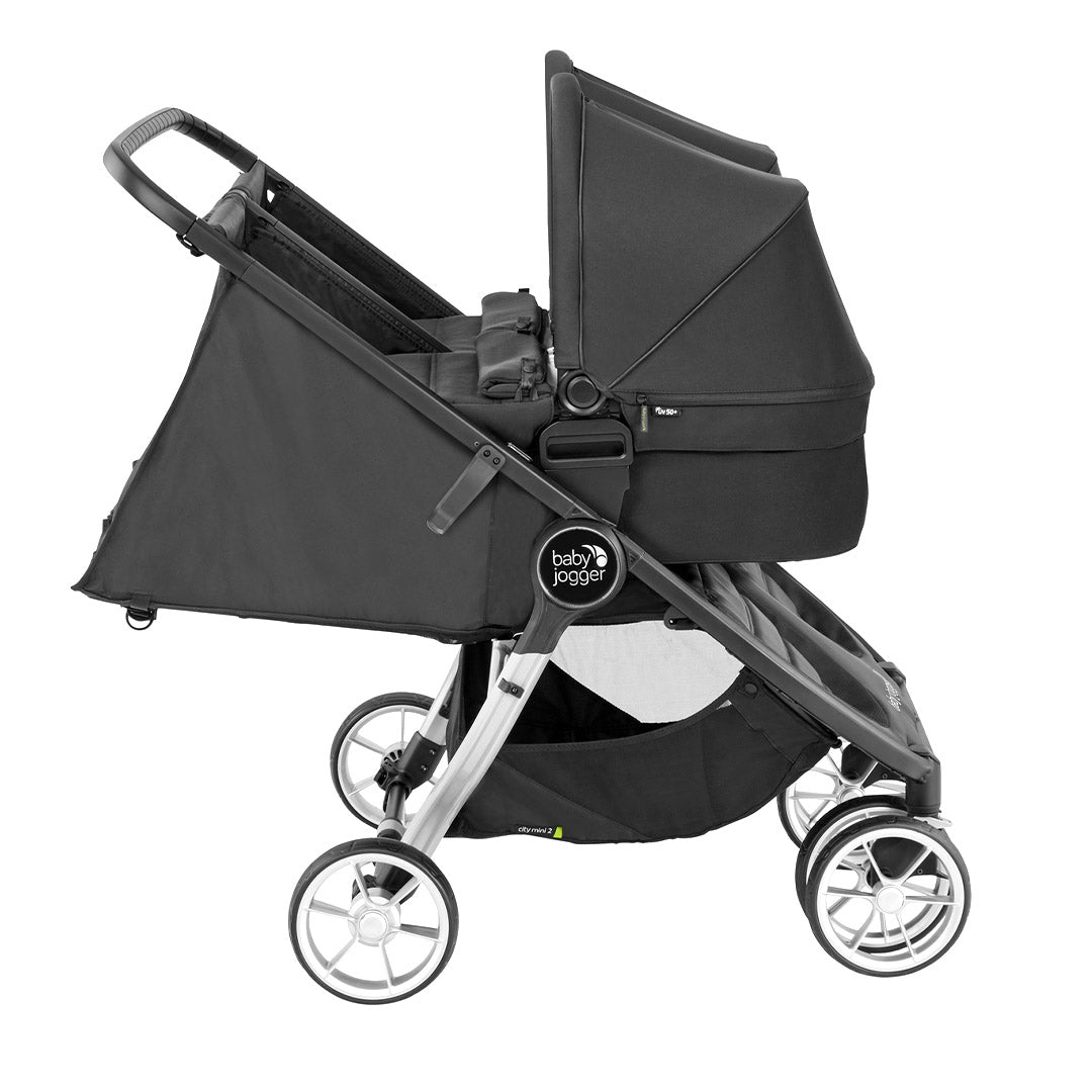 Baby Jogger City Mini GT2 Double Pushchair + Carrycot Bundle - Opulent Black-Stroller Bundles-1x Carrycot- | Natural Baby Shower