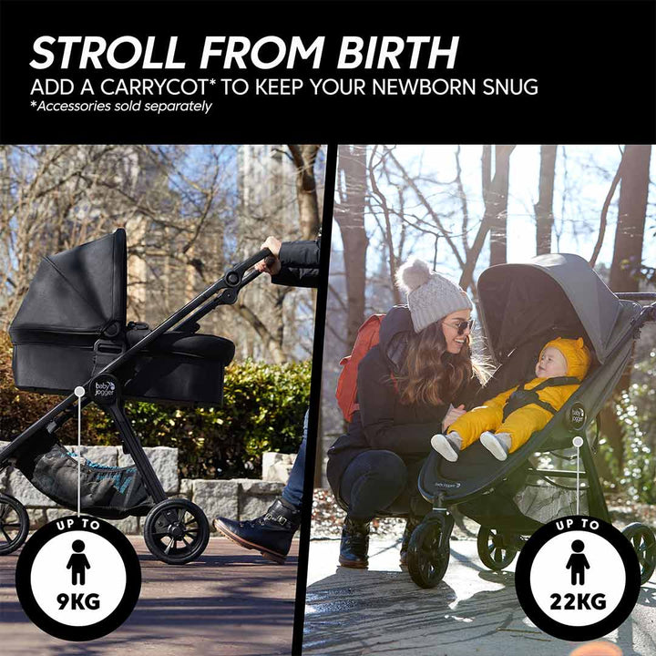 Baby Jogger City Mini GT2 Stroller - Stone Grey-Strollers-Stone Grey- | Natural Baby Shower