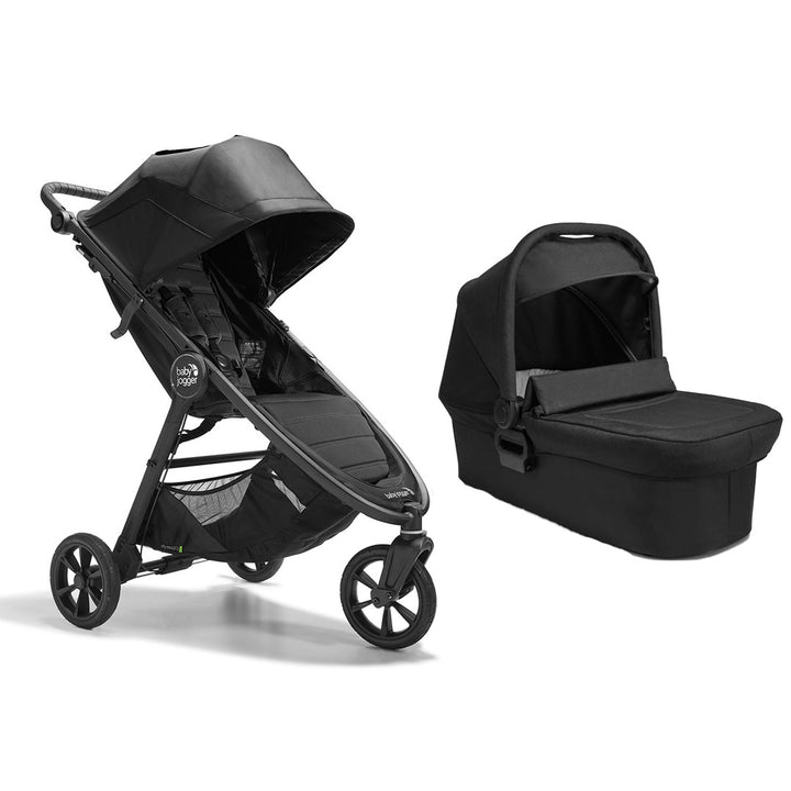 Baby Jogger City Mini GT2 Pushchair + Carry Cot Bundle - Opulent Black-Stroller Bundles-Opulent Black- | Natural Baby Shower