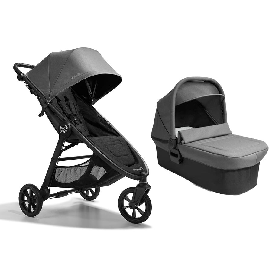 Baby Jogger City Mini GT2 Pushchair + Carry Cot Bundle - Stone Grey-Stroller Bundles-Stone Grey- | Natural Baby Shower