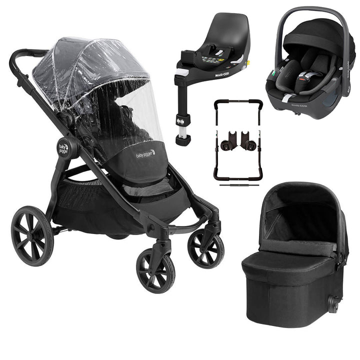 Baby Jogger Select 2 + Maxi Cosi Pebble 360 Travel System - Radiant Slate-Travel Systems-Maxi-Cosi 360 Base- | Natural Baby Shower