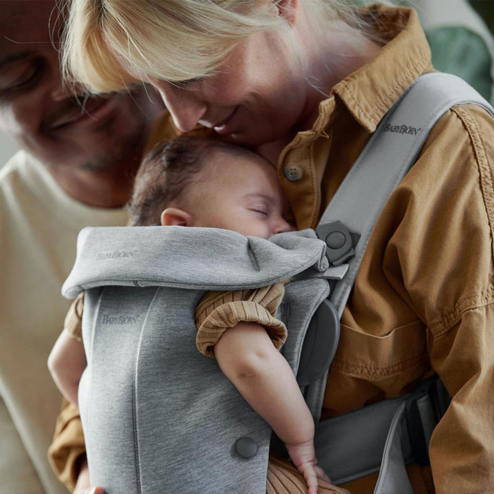 BabyBjorn Mini 3D Jersey Baby Carrier - Light Grey-Baby Carriers-Light Grey- | Natural Baby Shower