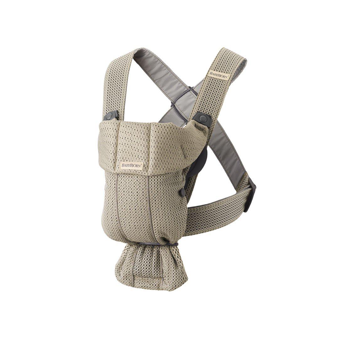 BabyBjorn Mini 3D Mesh Baby Carrier - Grey Beige-Baby Carriers- | Natural Baby Shower