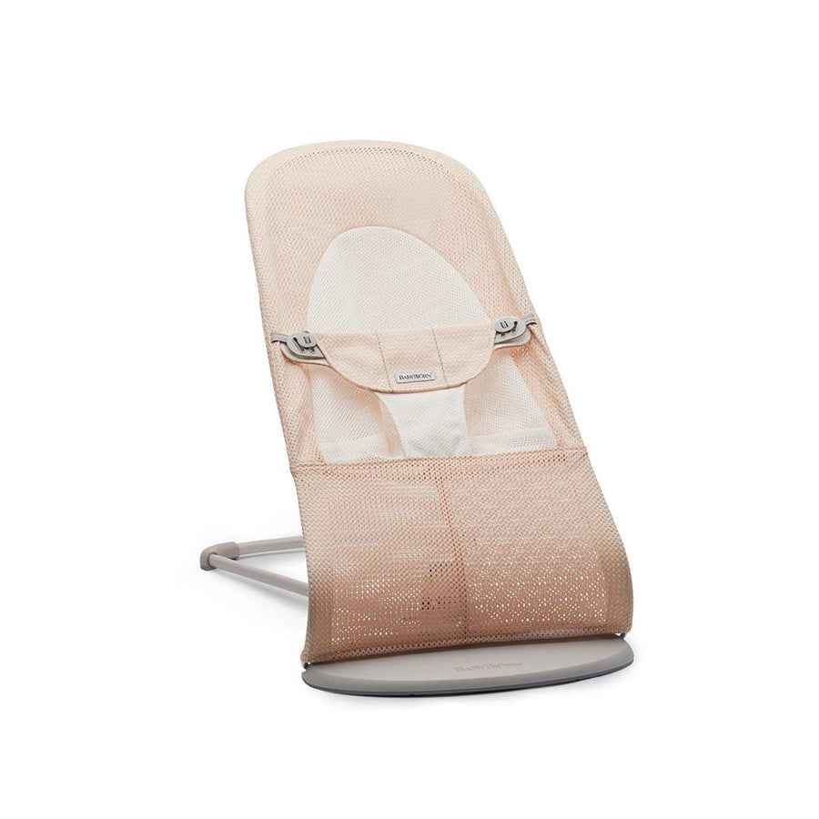 BabyBjorn Balance Soft Mesh Baby Bouncer - Grey Frame - Pearly Pink-Baby Bouncers- | Natural Baby Shower