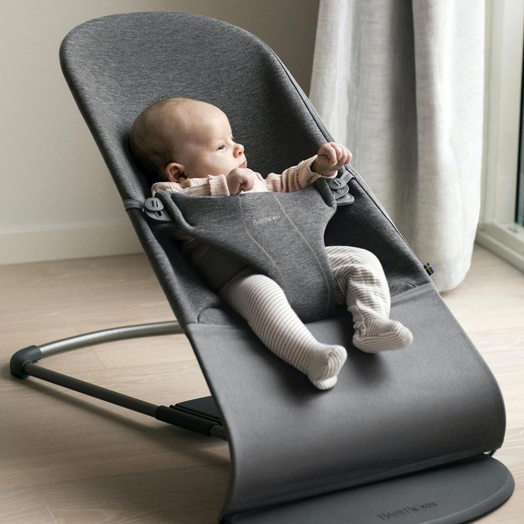 BabyBjorn Bouncer Bliss - 3D Jersey - Charcoal Grey-Baby Bouncers- | Natural Baby Shower