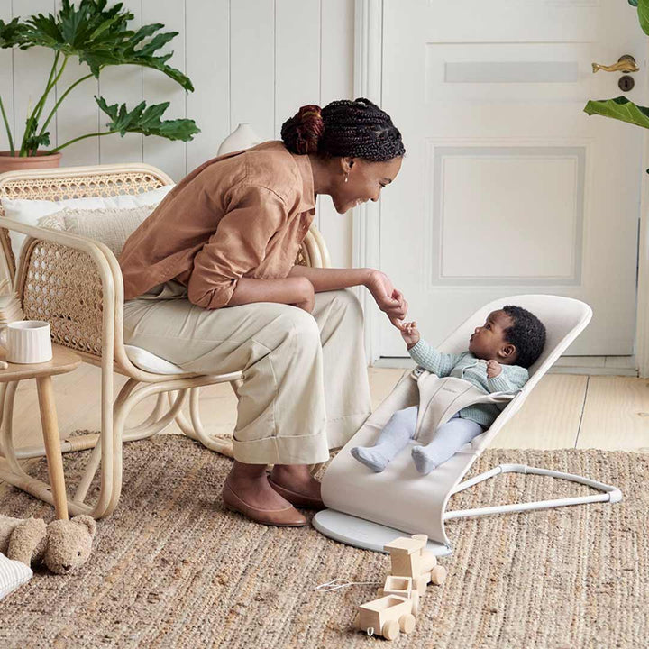 BabyBjorn Bouncer Bliss - 3D Jersey - Light Beige-Baby Bouncers- | Natural Baby Shower