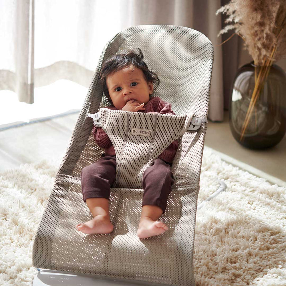 BabyBjorn Bouncer Bliss - Mesh - Grey Beige-Baby Bouncers- | Natural Baby Shower