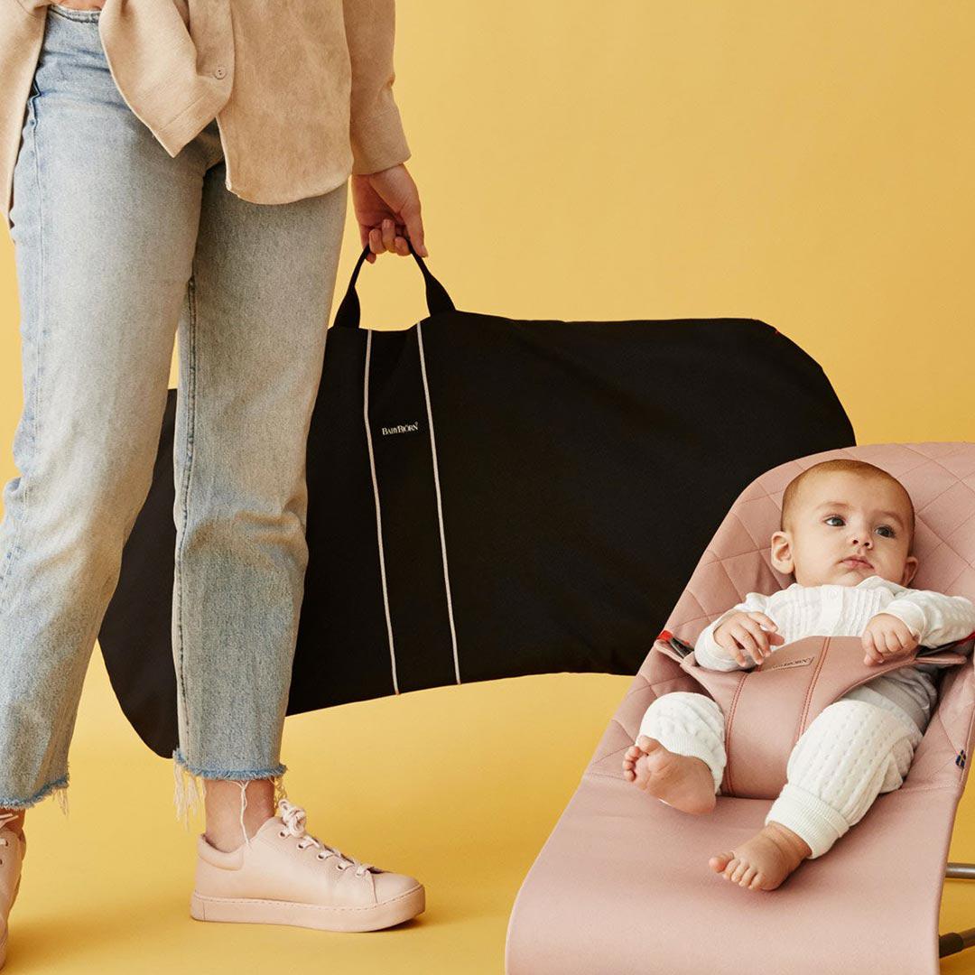 BabyBjorn Bouncer Transport Bag - Black-Bouncer Transport Bags- | Natural Baby Shower
