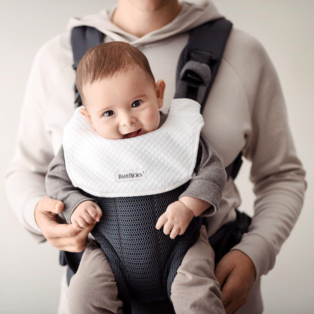 BabyBjorn Harmony Baby Carrier Bib - White-Baby Carrier Inserts- | Natural Baby Shower