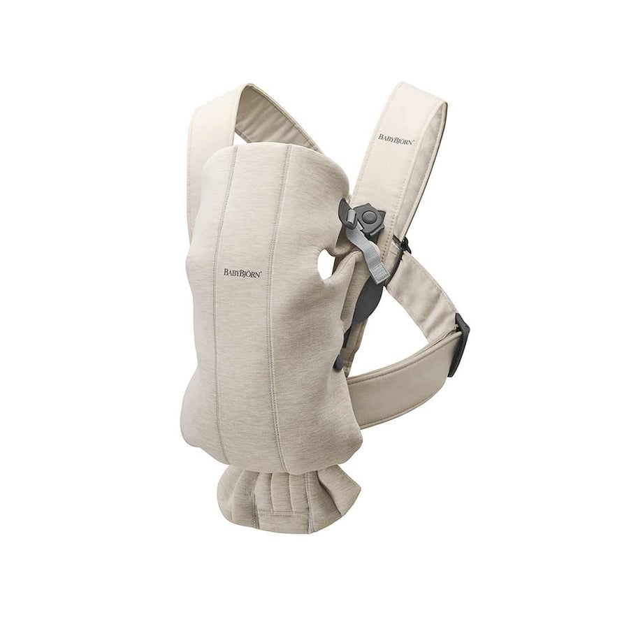 BabyBjorn Mini 3D Jersey Baby Carrier - Light Beige-Baby Carriers- | Natural Baby Shower
