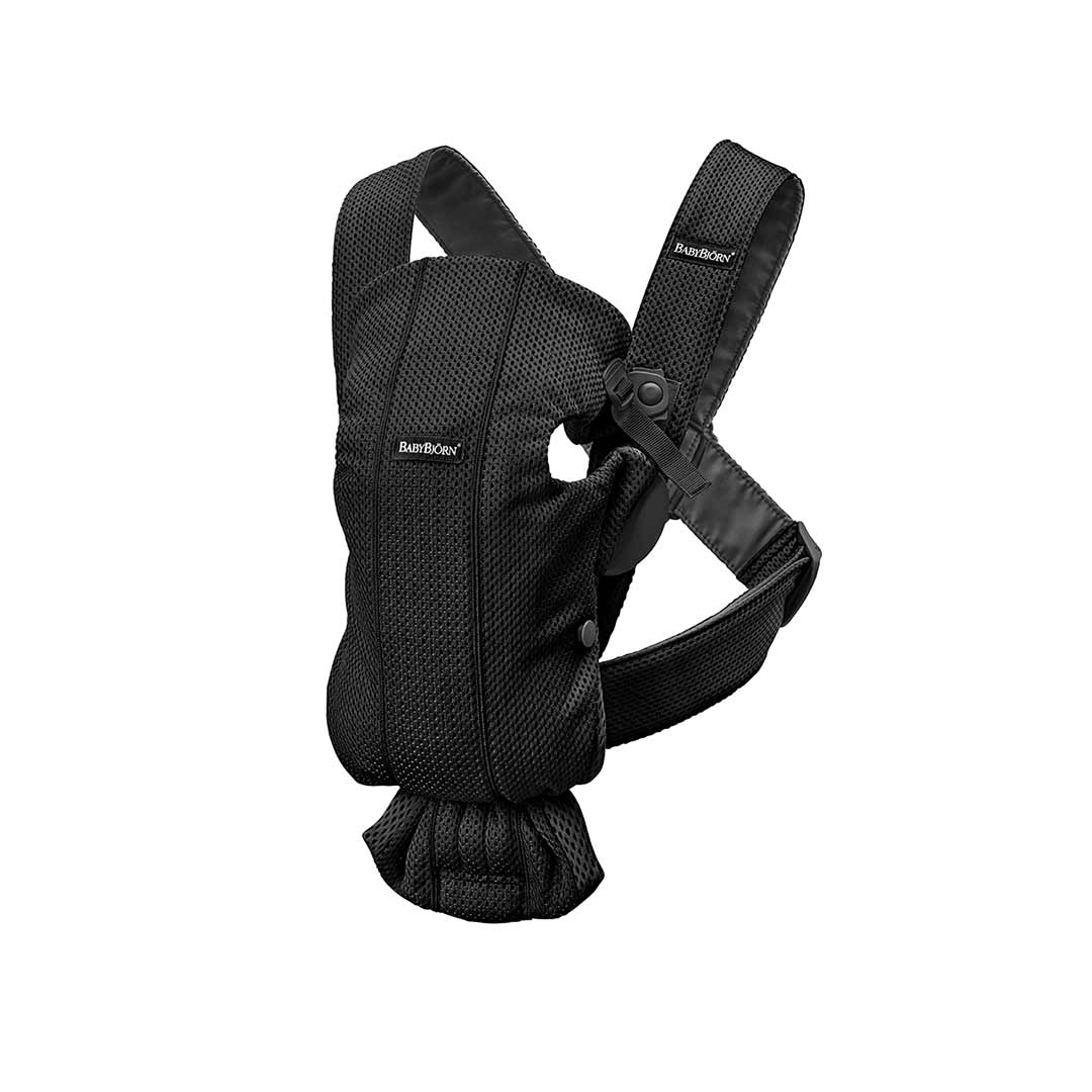 BabyBjorn Mini 3D Mesh Baby Carrier - Black-Baby Carriers- | Natural Baby Shower