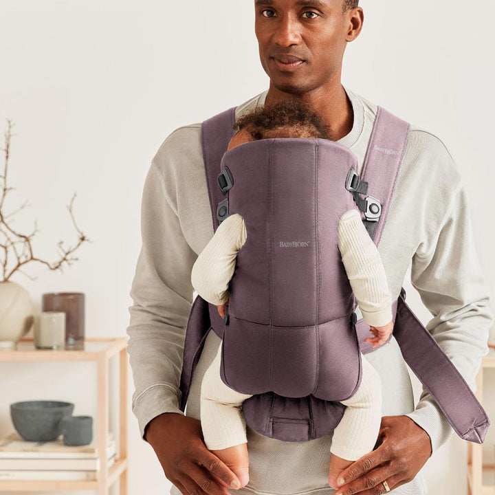 BabyBjörn Mini Cotton Baby Carrier - Dark Purple-Baby Carriers-Dark Purple-Cotton | Natural Baby Shower