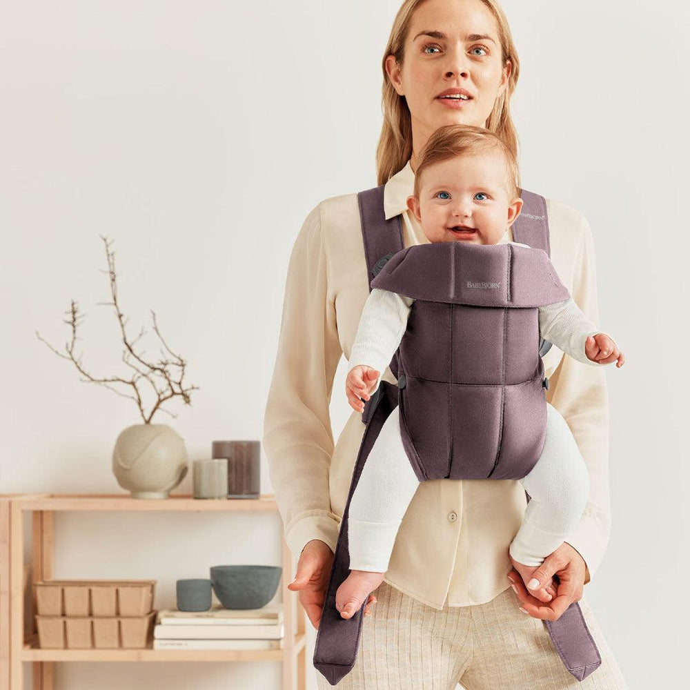 BabyBjörn Mini Cotton Baby Carrier - Dark Purple-Baby Carriers-Dark Purple-Cotton | Natural Baby Shower