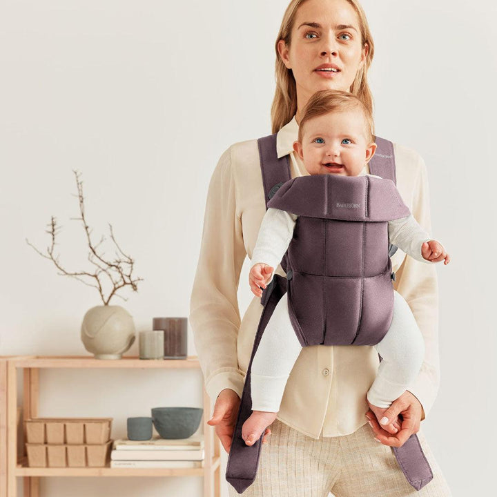 BabyBjörn Mini Cotton Baby Carrier - Dark Purple-Baby Carriers-Dark Purple-Cotton | Natural Baby Shower