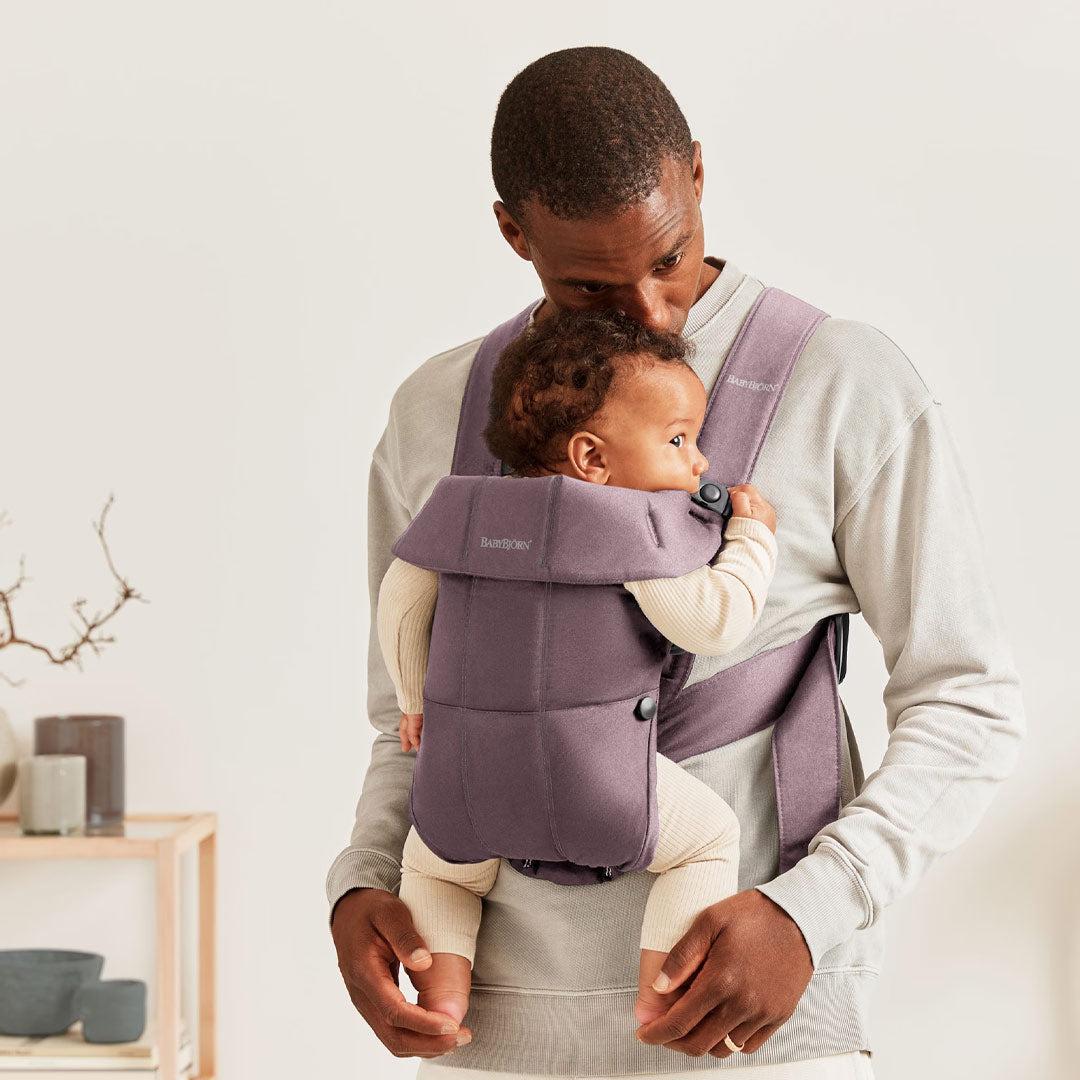 BabyBjörn Mini Cotton Baby Carrier - Dark Purple-Baby Carriers-Dark Purple-Cotton | Natural Baby Shower