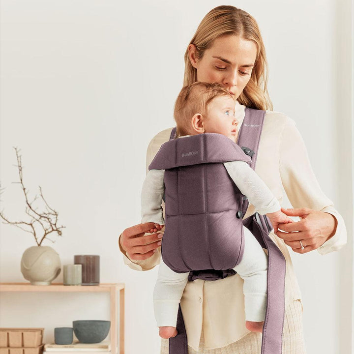 BabyBjörn Mini Cotton Baby Carrier - Dark Purple-Baby Carriers-Dark Purple-Cotton | Natural Baby Shower