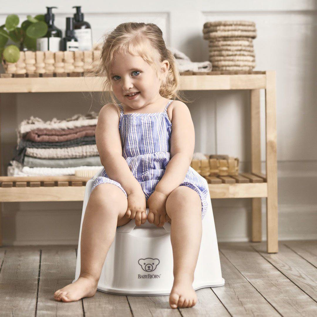 BabyBjorn Potty Chair - White + Grey-Potties- | Natural Baby Shower