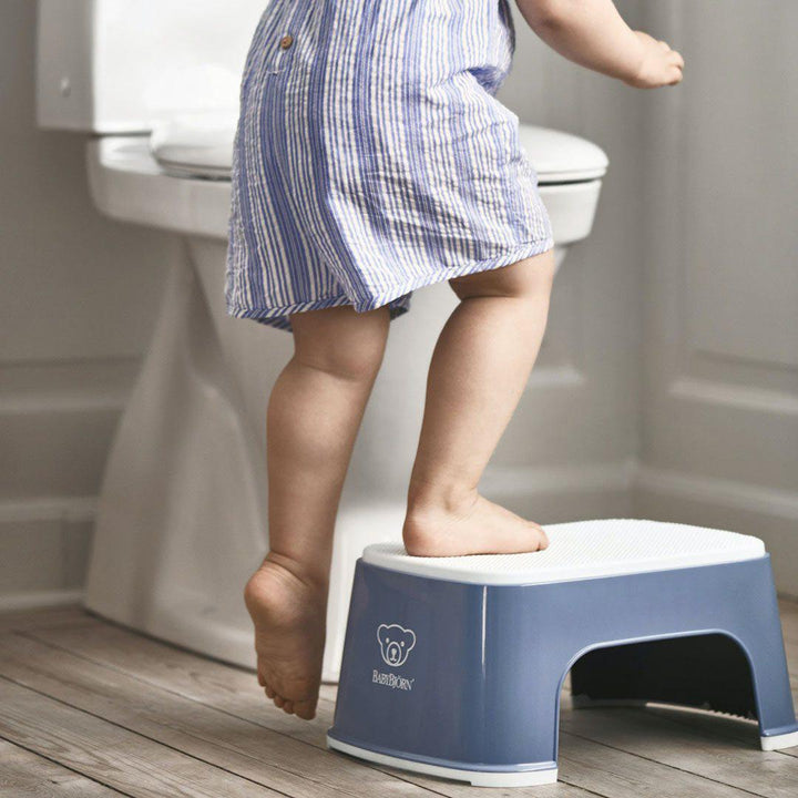 BabyBjorn Step Stool - Deep Blue + White-Step Stools- | Natural Baby Shower