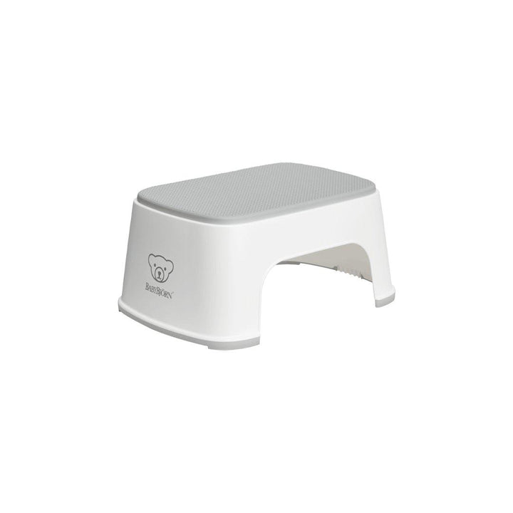 BabyBjorn Step Stool - White + Grey-Step Stools- | Natural Baby Shower
