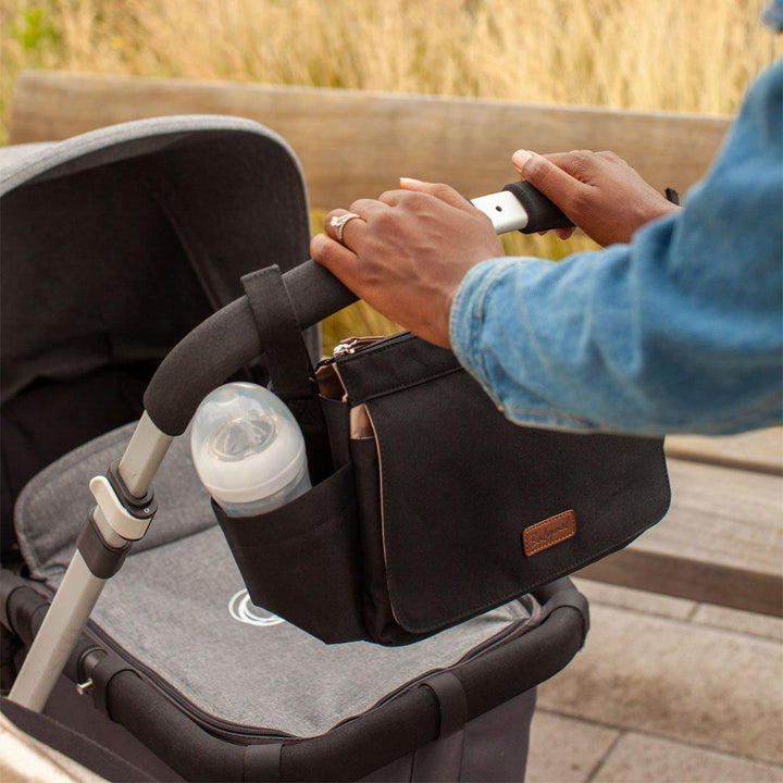 Babymel ECO Stroller Organiser - Black-Stroller Organisers- | Natural Baby Shower