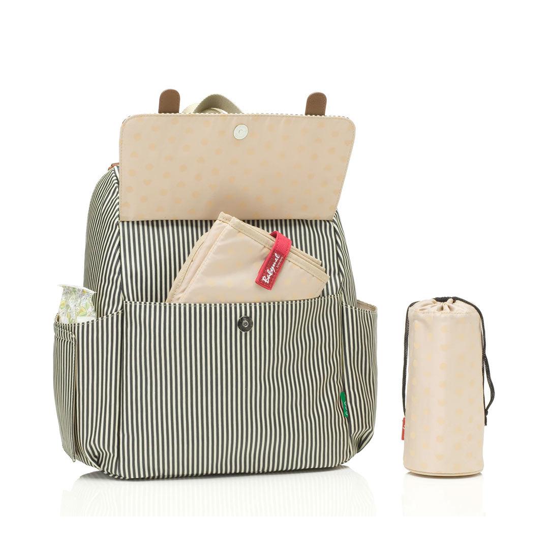 Babymel Robyn ECO Convertible Backpack - Navy Stripe-Changing Bags- | Natural Baby Shower