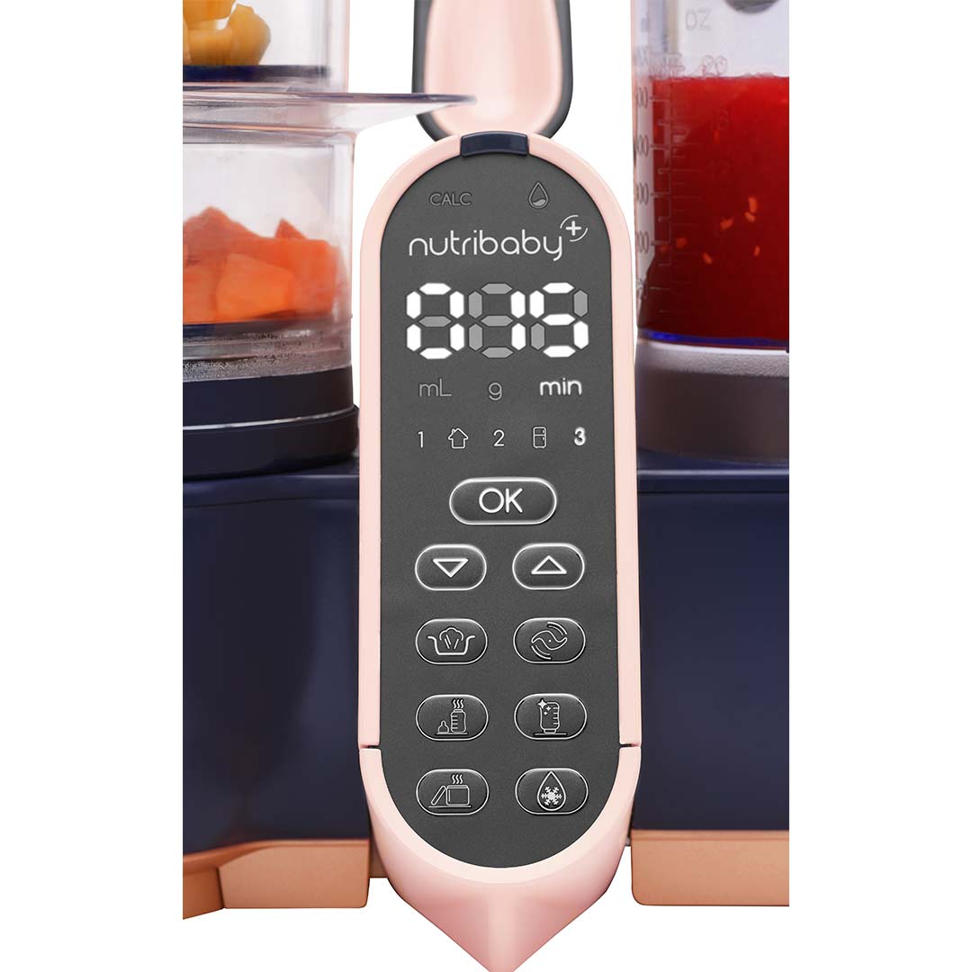 babymoov Nutribaby(+) XL - Navy & Rose Gold-Food Processors- | Natural Baby Shower