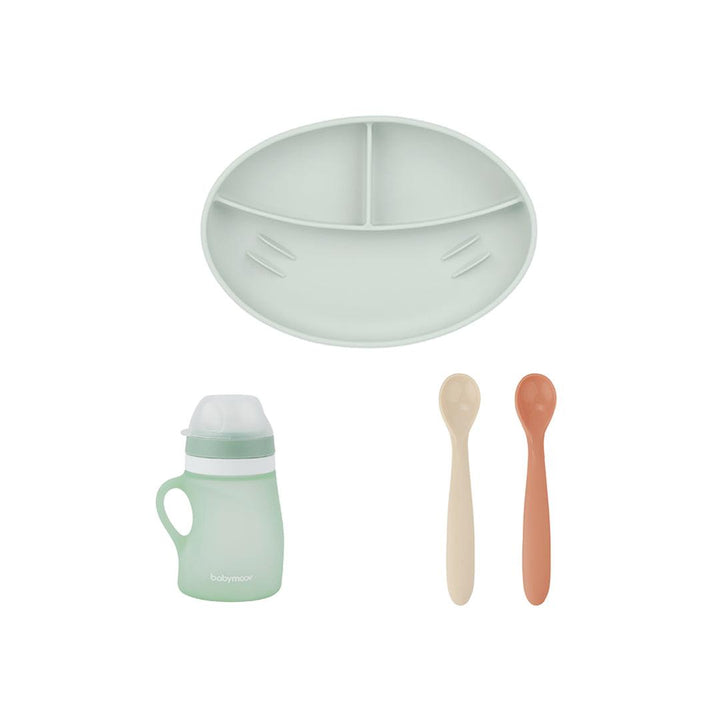 babymoov Grow'isy Silicone Feeding Set - Blue-Feeding Sets- | Natural Baby Shower