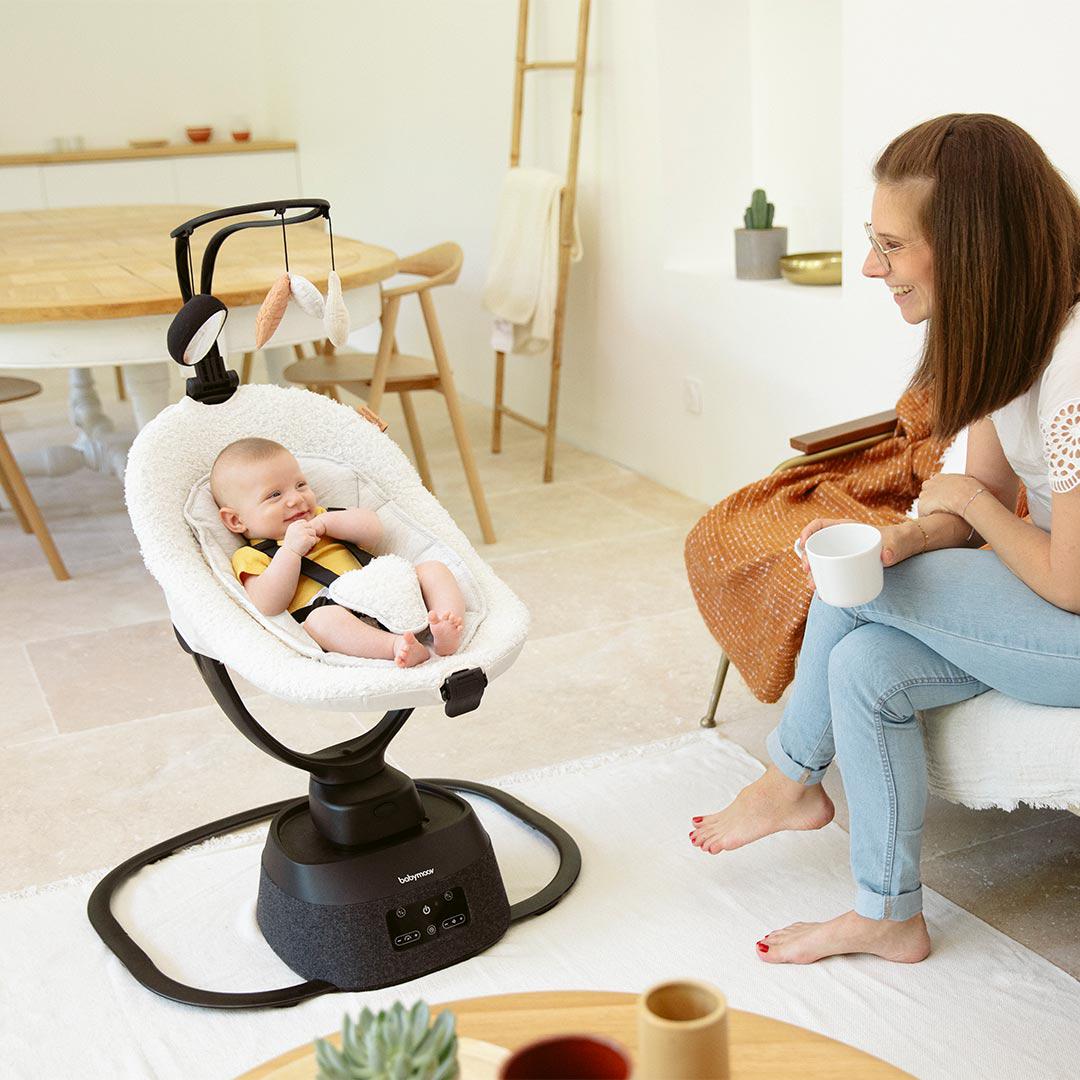 babymoov Swoon Evolution Baby Electric Swing With Remote Natural Baby