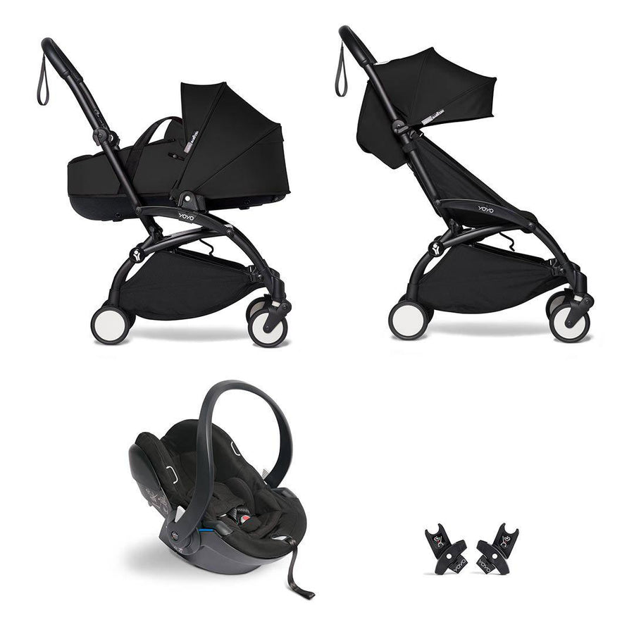 BABYZEN YOYO2 Bassinet Travel System - Black-Travel Systems-Black-Black | Natural Baby Shower