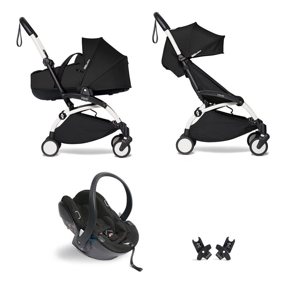 BABYZEN YOYO2 Bassinet Travel System - Black-Travel Systems-Black-White | Natural Baby Shower