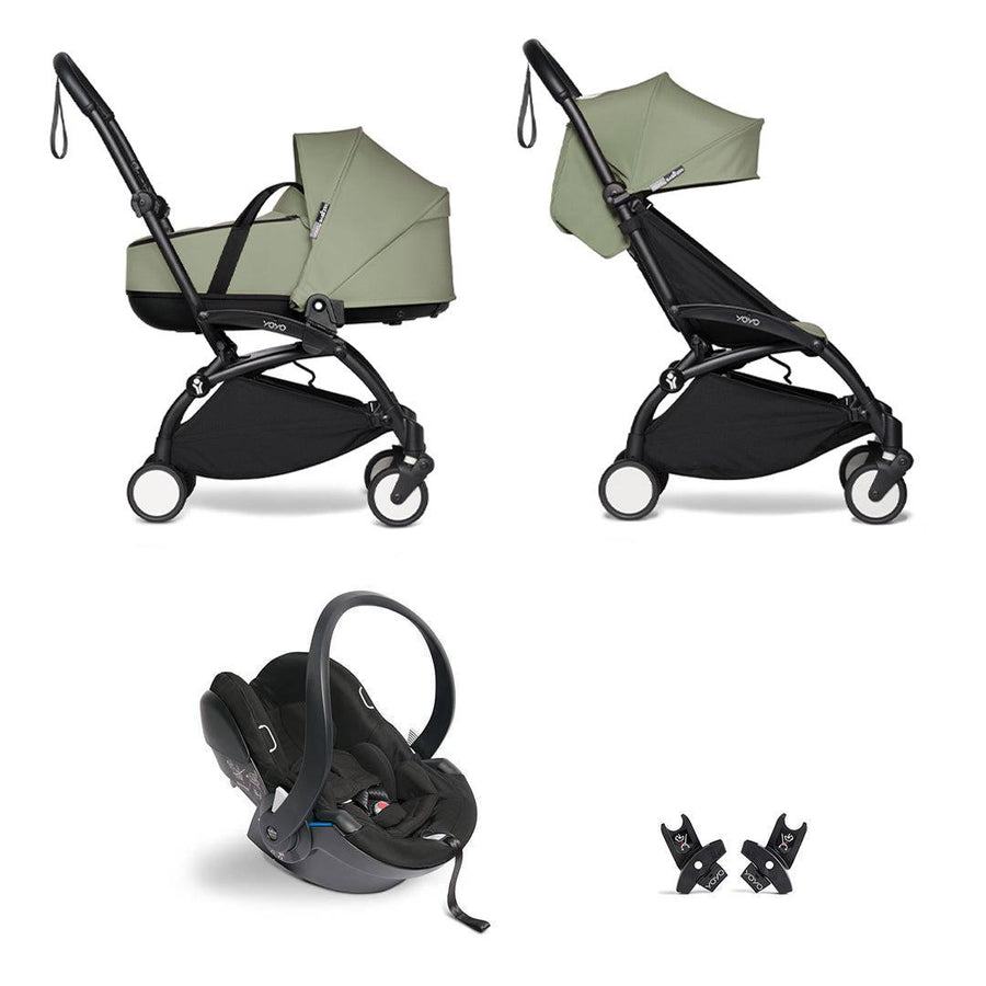 BABYZEN YOYO2 Bassinet Travel System - Olive-Travel Systems-Olive-Black | Natural Baby Shower