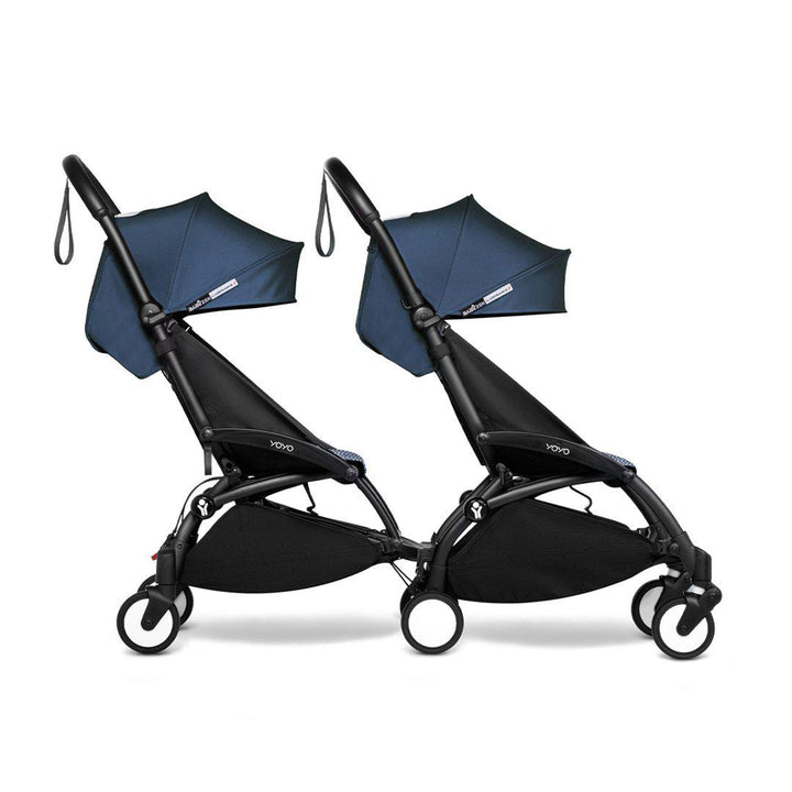 BABYZEN YOYO2 Complete Pushchair from 6 months+ for Twins - Air France Blue-Stroller Bundles-Air France Blue-Black | Natural Baby Shower