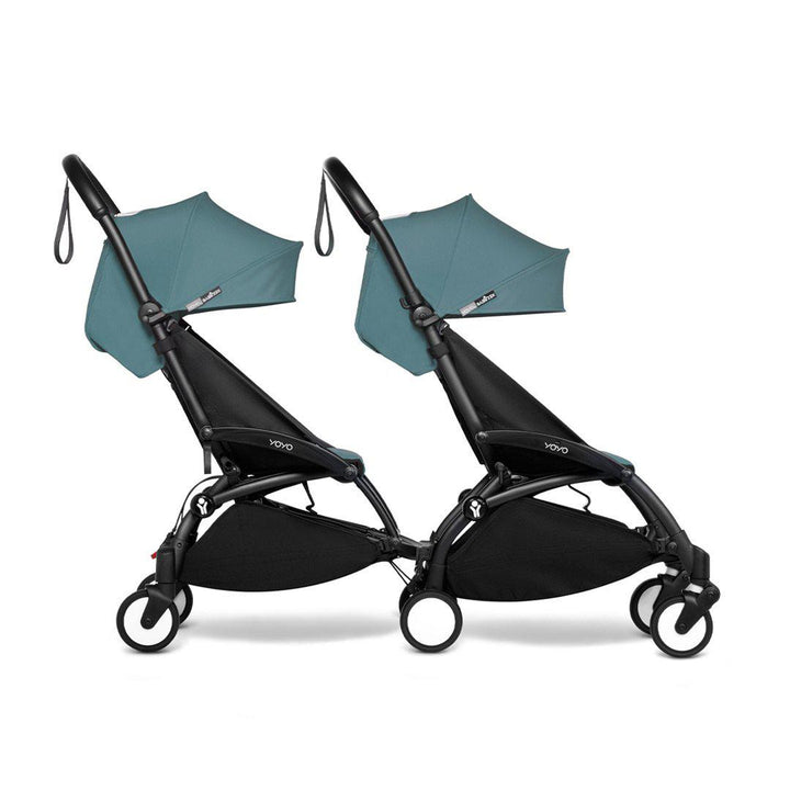 BABYZEN YOYO2 Complete Pushchair from 6 months+ for Twins - Aqua-Stroller Bundles-Aqua-Black | Natural Baby Shower