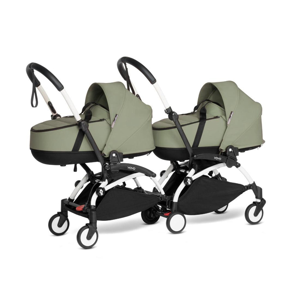 BABYZEN YOYO2 Complete Pushchair from Birth for Twins - Olive-Stroller Bundles-Olive-White | Natural Baby Shower