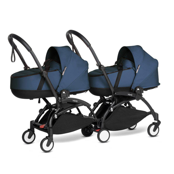 BABYZEN YOYO2 Complete Pushchair from Birth for Twins - Air France Blue-Stroller Bundles-Air France Blue-Black | Natural Baby Shower