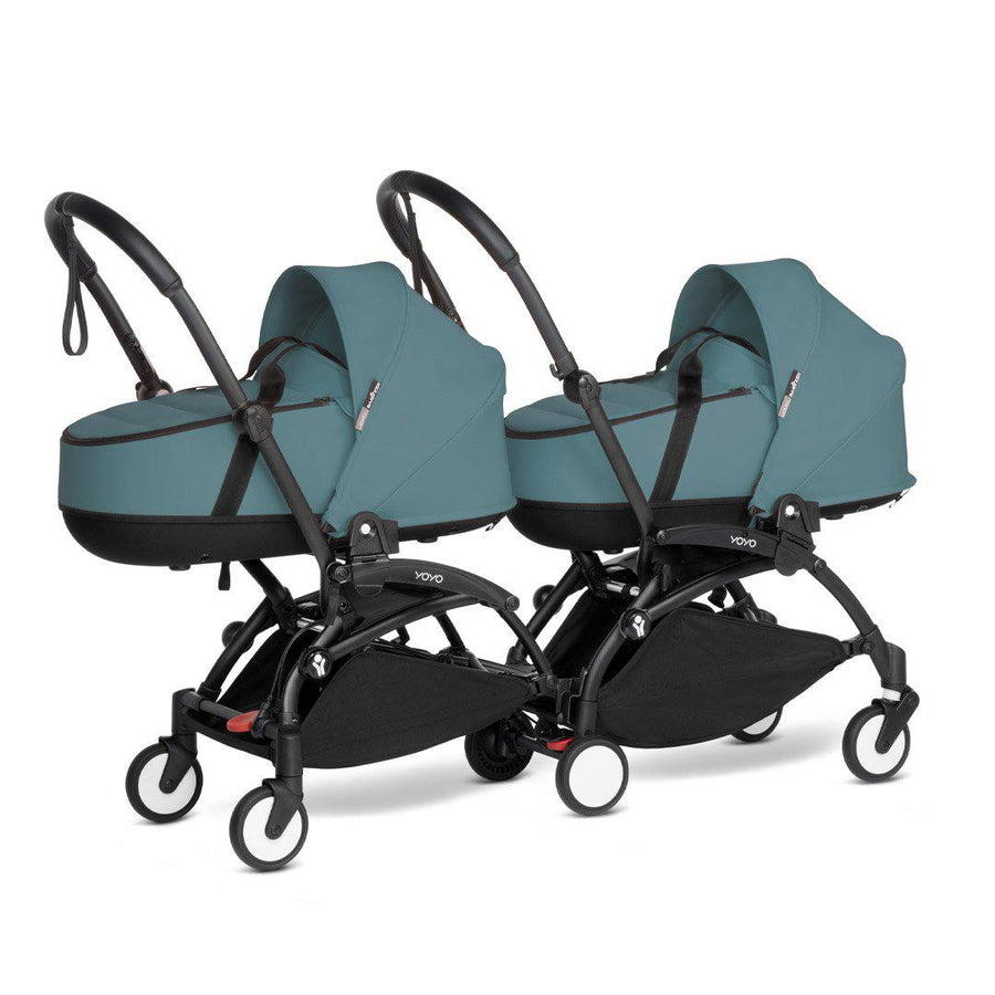 BABYZEN YOYO2 Complete Pushchair from Birth for Twins - Aqua-Stroller Bundles-Aqua-Black | Natural Baby Shower