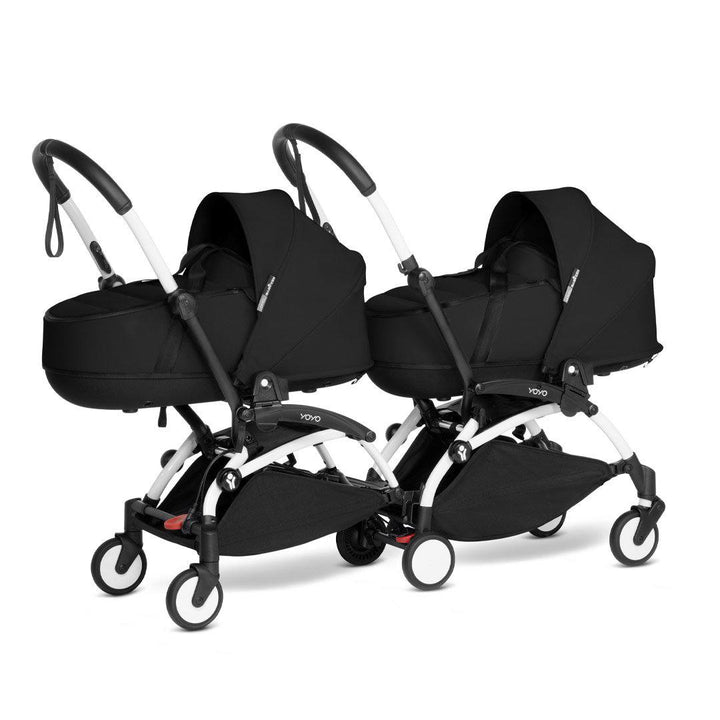 BABYZEN YOYO2 Complete Pushchair from Birth for Twins - Black-Stroller Bundles-Black-White | Natural Baby Shower