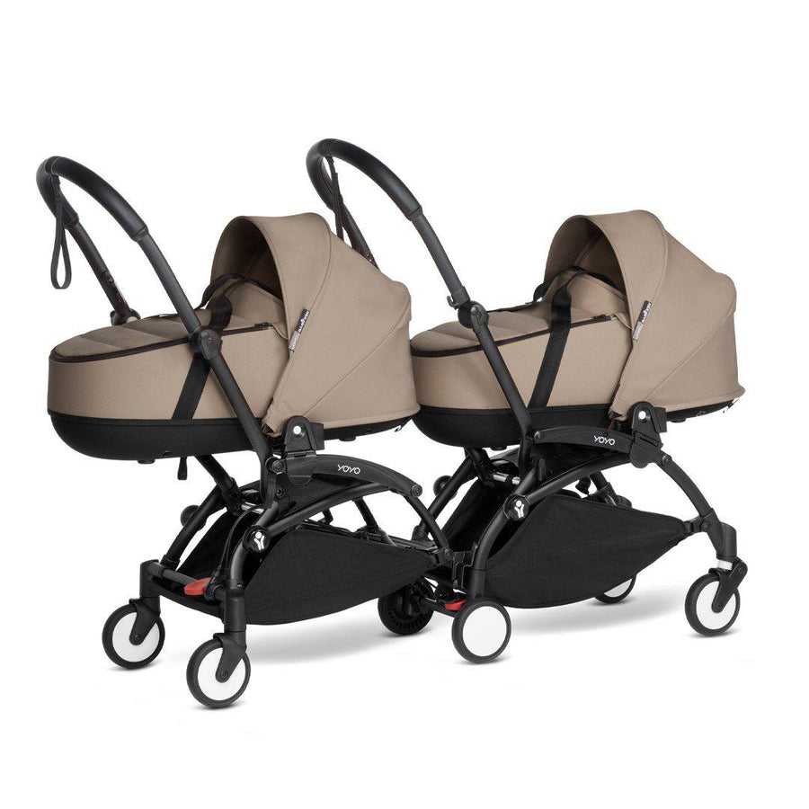 BABYZEN YOYO2 Complete Pushchair from Birth for Twins - Taupe-Stroller Bundles-Taupe-Black | Natural Baby Shower