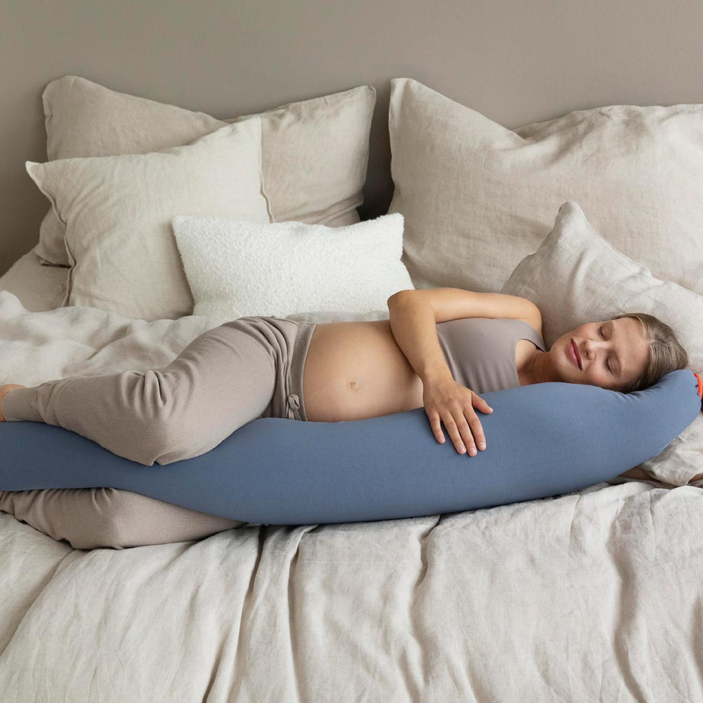 bbhugme Pregnancy Pillow - Dusty Blue-Pregnancy Pillows- | Natural Baby Shower