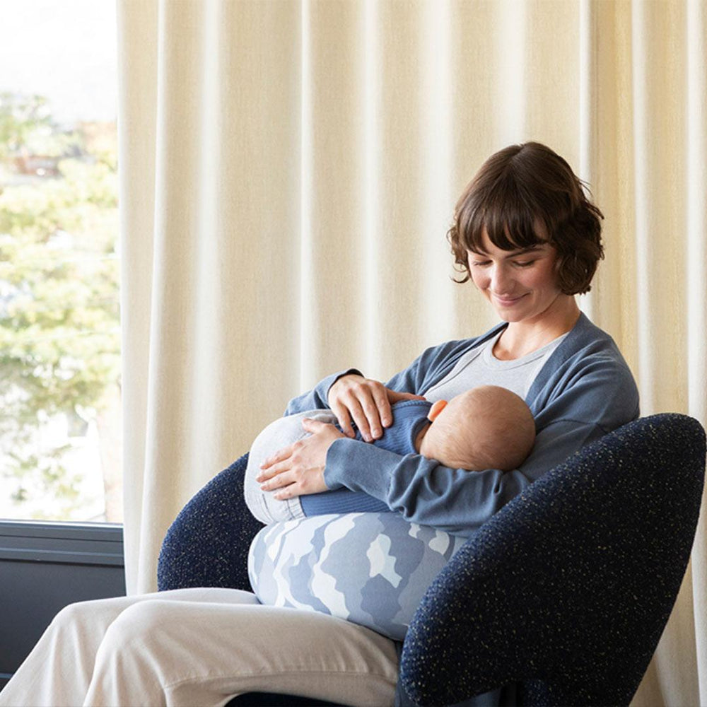 bbhugme Nursing Pillow - Blue Print-Nursing Pillows-Blue Print- | Natural Baby Shower