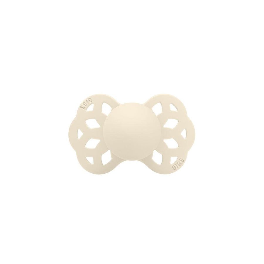 BIBS Infinity Anatomical Pacifier - Ivory - Silicone-Pacifiers-Ivory-Size 1 | Natural Baby Shower