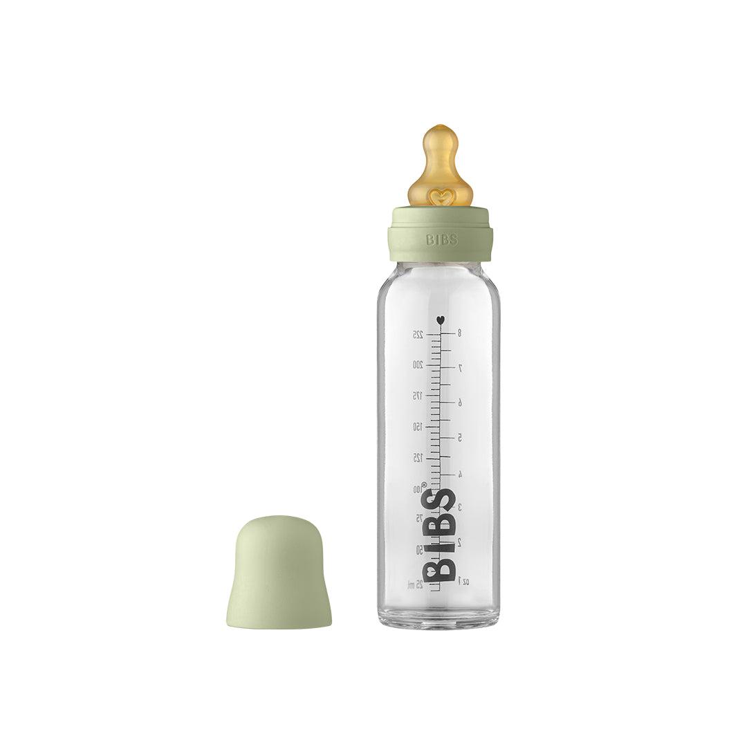 BIBS Baby Glass Bottle Complete Set - Sage | Natural Baby Shower