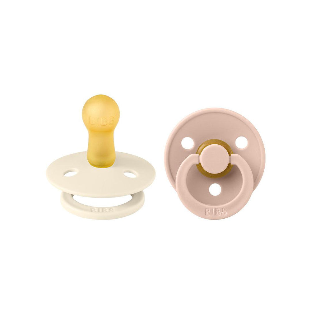 BIBS Colour Latex Pacifiers - Ivory + Blush - 2 Pack-Pacifiers-Size 1- | Natural Baby Shower