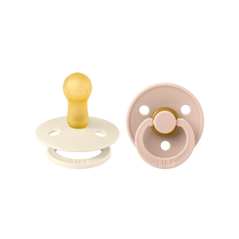 BIBS Colour Latex Pacifiers - Ivory + Blush - 2 Pack-Pacifiers-Size 1- | Natural Baby Shower