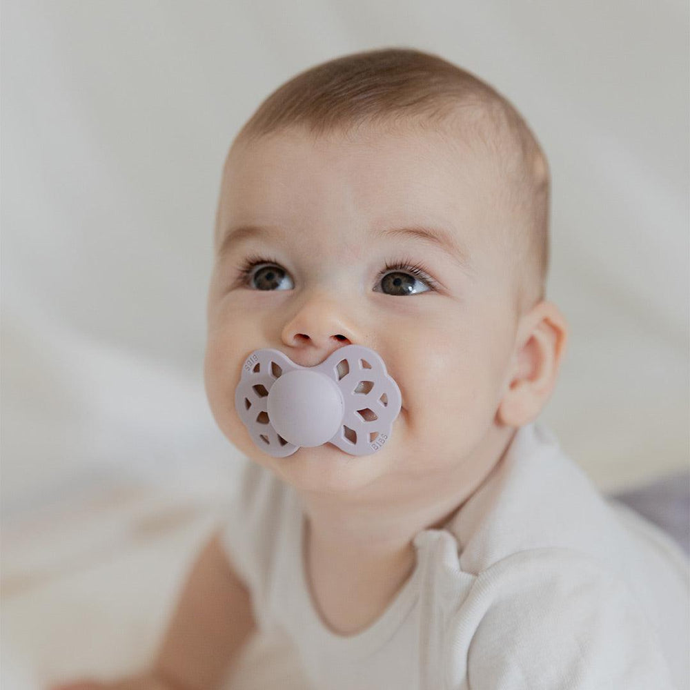 BIBS Infinity Symmetric Pacifier - Blush - Silicone-Pacifiers-Blush-Size 1 | Natural Baby Shower