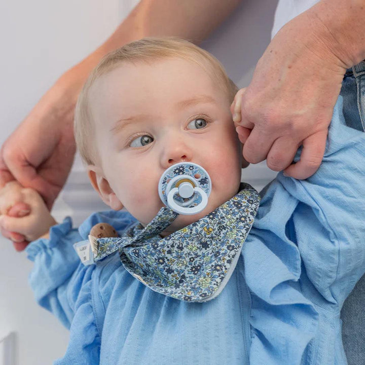 BIBS X LIBERTY Colour Latex Pacifier - 2 Pack - Dusty Blue Mix - Eloise-Pacifiers-Dusty Blue Mix-1 | Natural Baby Shower