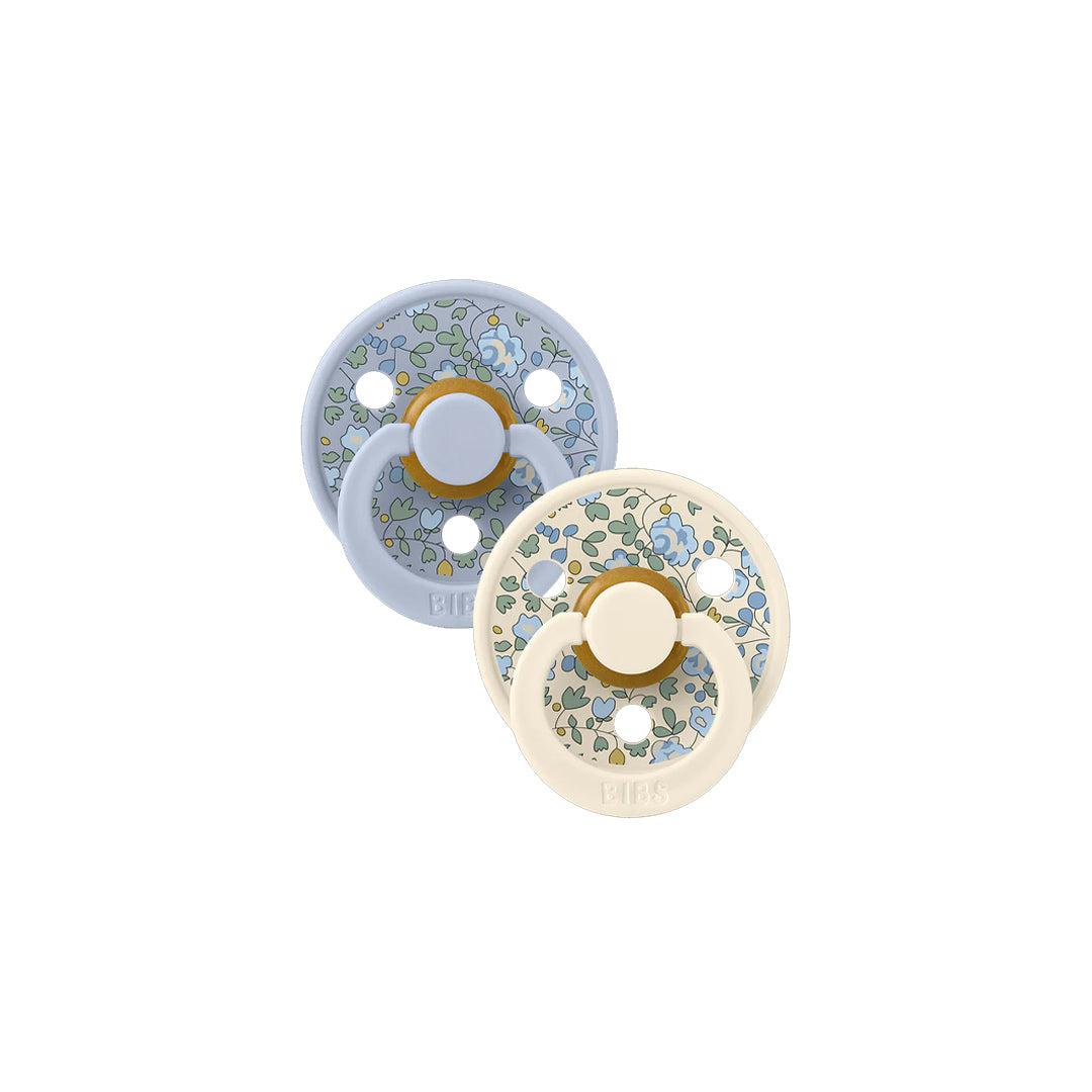 BIBS X LIBERTY Colour Latex Pacifier - 2 Pack - Dusty Blue Mix - Eloise-Pacifiers-Dusty Blue Mix-1 | Natural Baby Shower