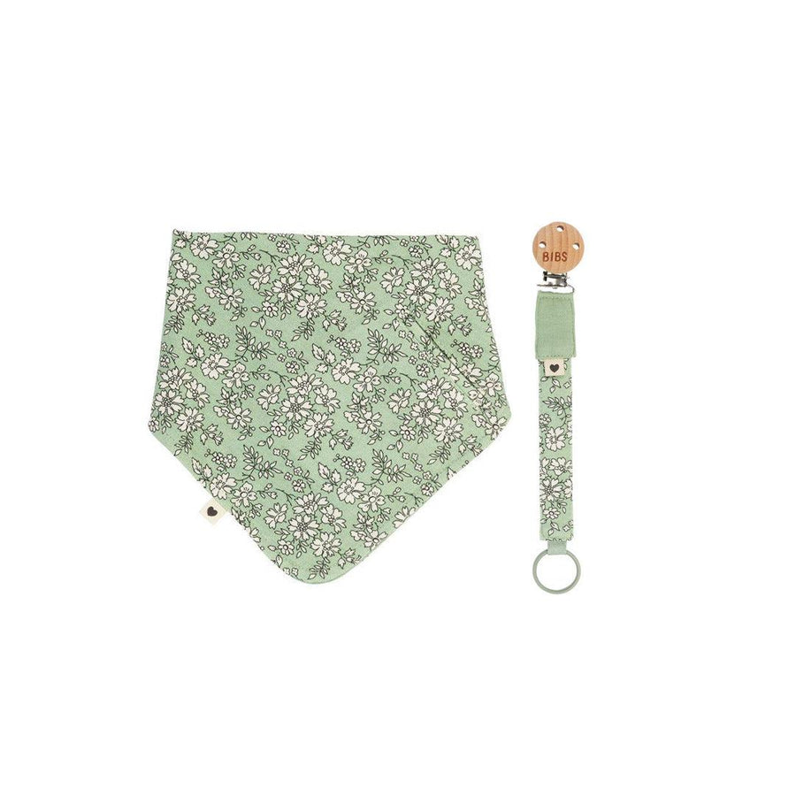 BIBS X LIBERTY Bib + Clip Set - Capel - Sage-Bibs-Capel/Sage-One Size | Natural Baby Shower